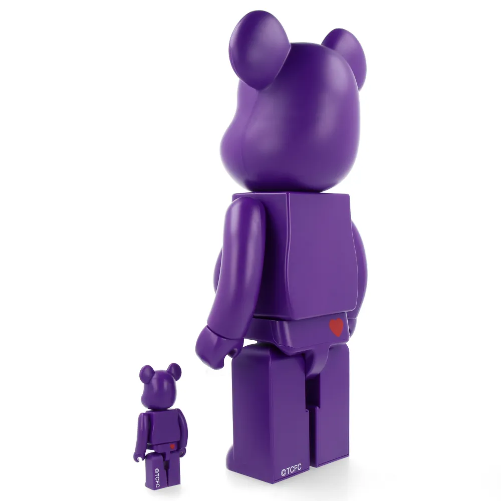 400%   100% Bearbrick Rainbow Heart Bear