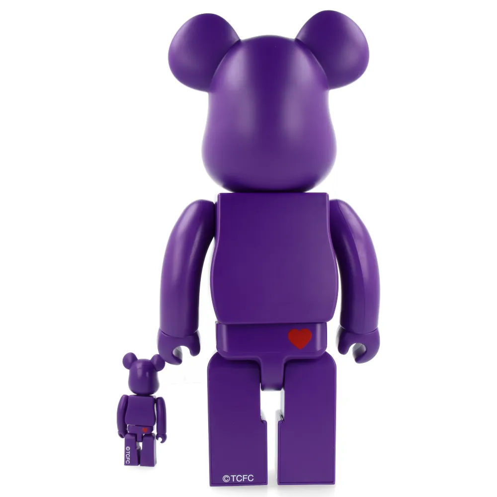 400%   100% Bearbrick Rainbow Heart Bear