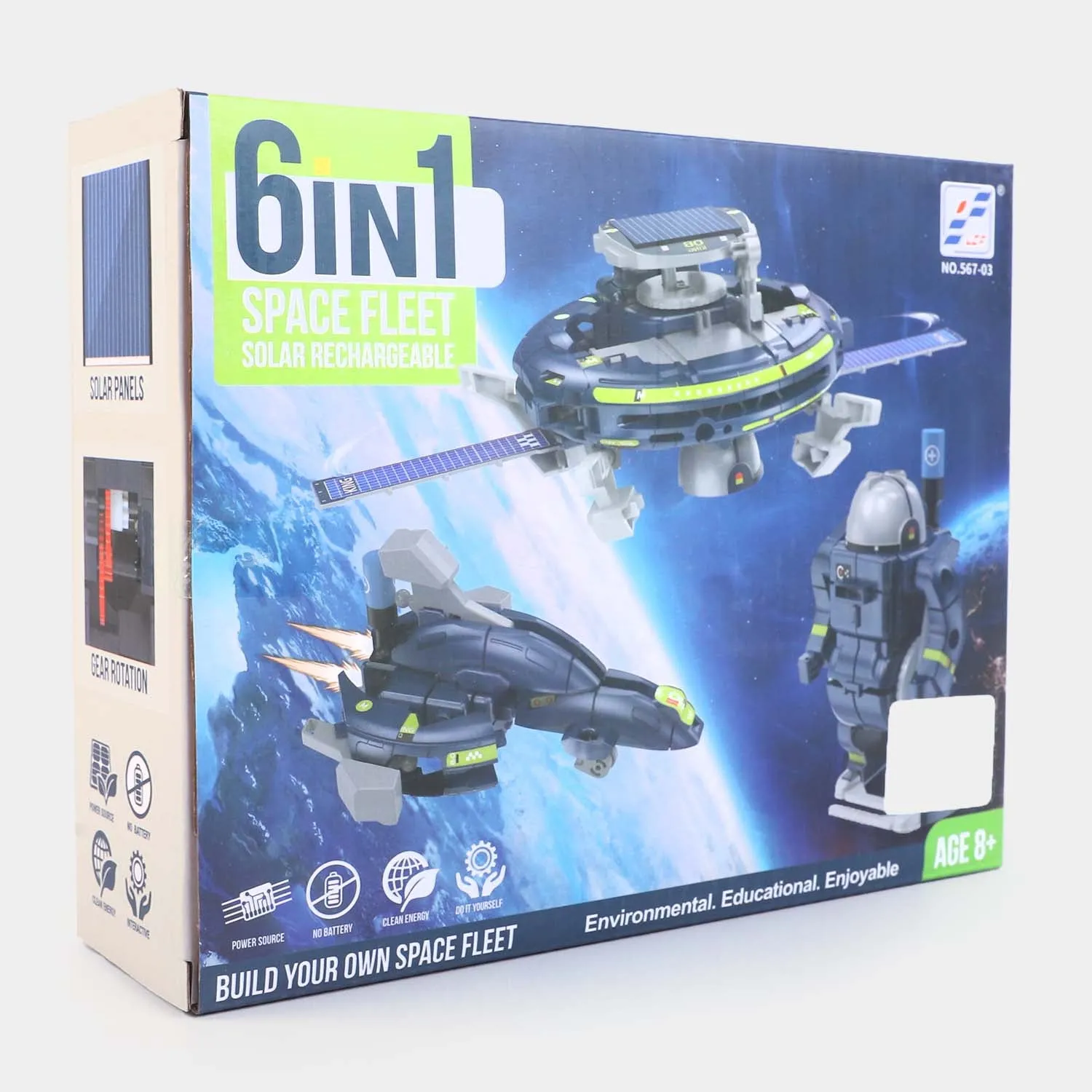 6 IN 1 Solar Space Fleet Toy For Kids