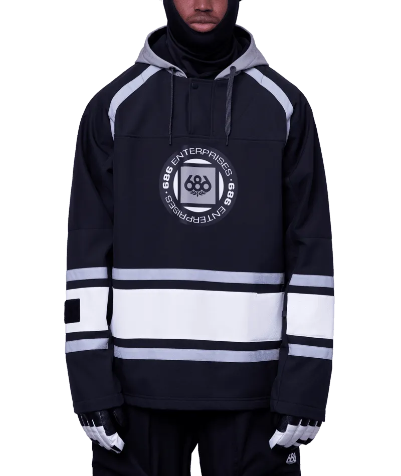 686 Waterproofing Slapshot Hoodie Black Colourblock