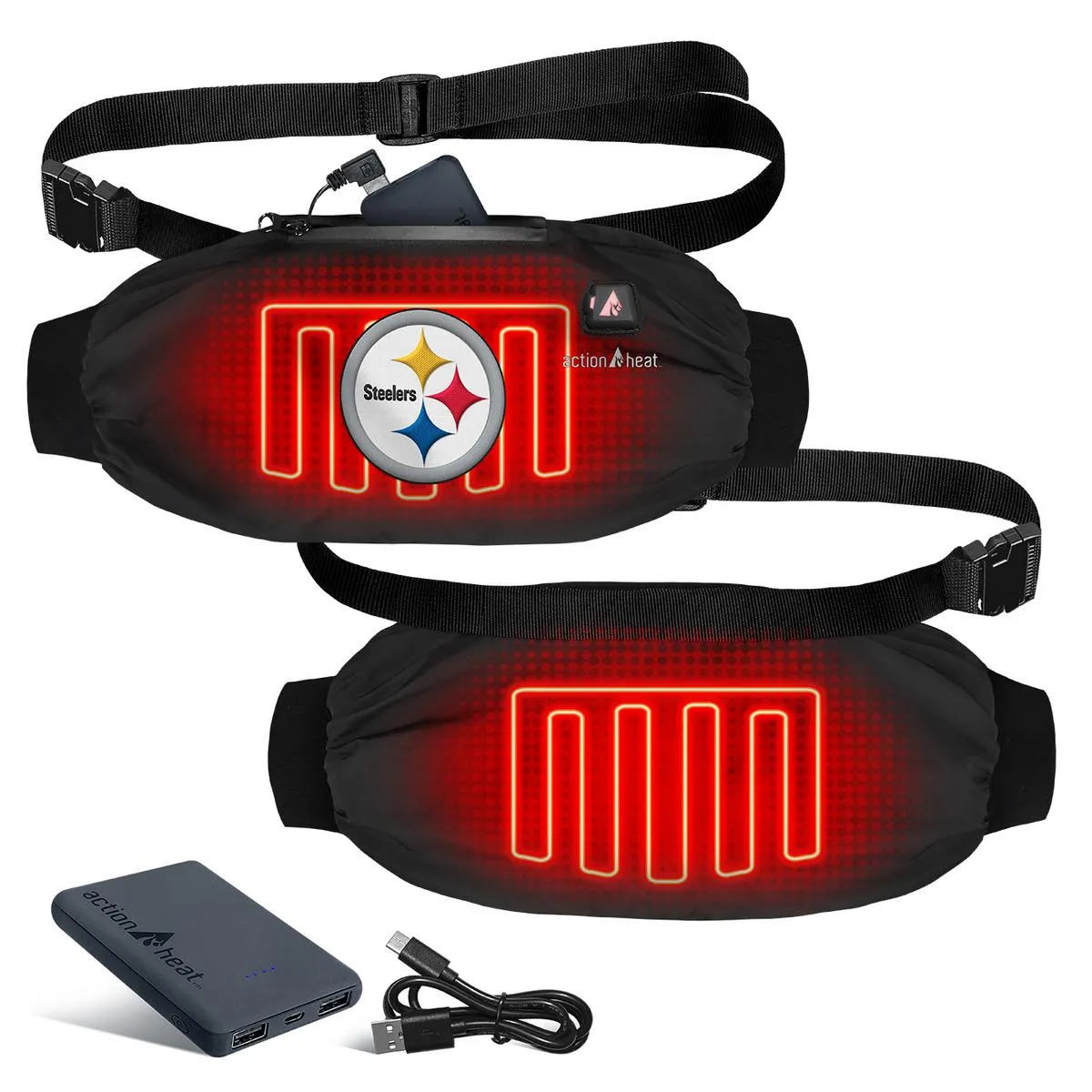 ActionHeat Pittsburgh Steelers 5V Battery Heated Hand Muff