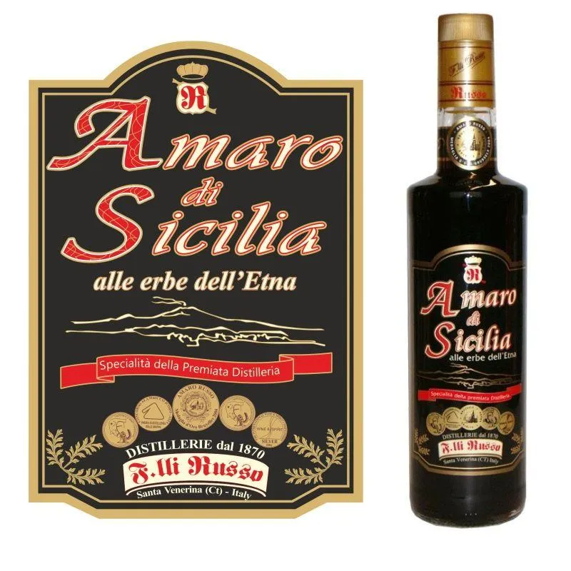 Amaro di Sicilia alle erbe dell'Etna, 50 cl