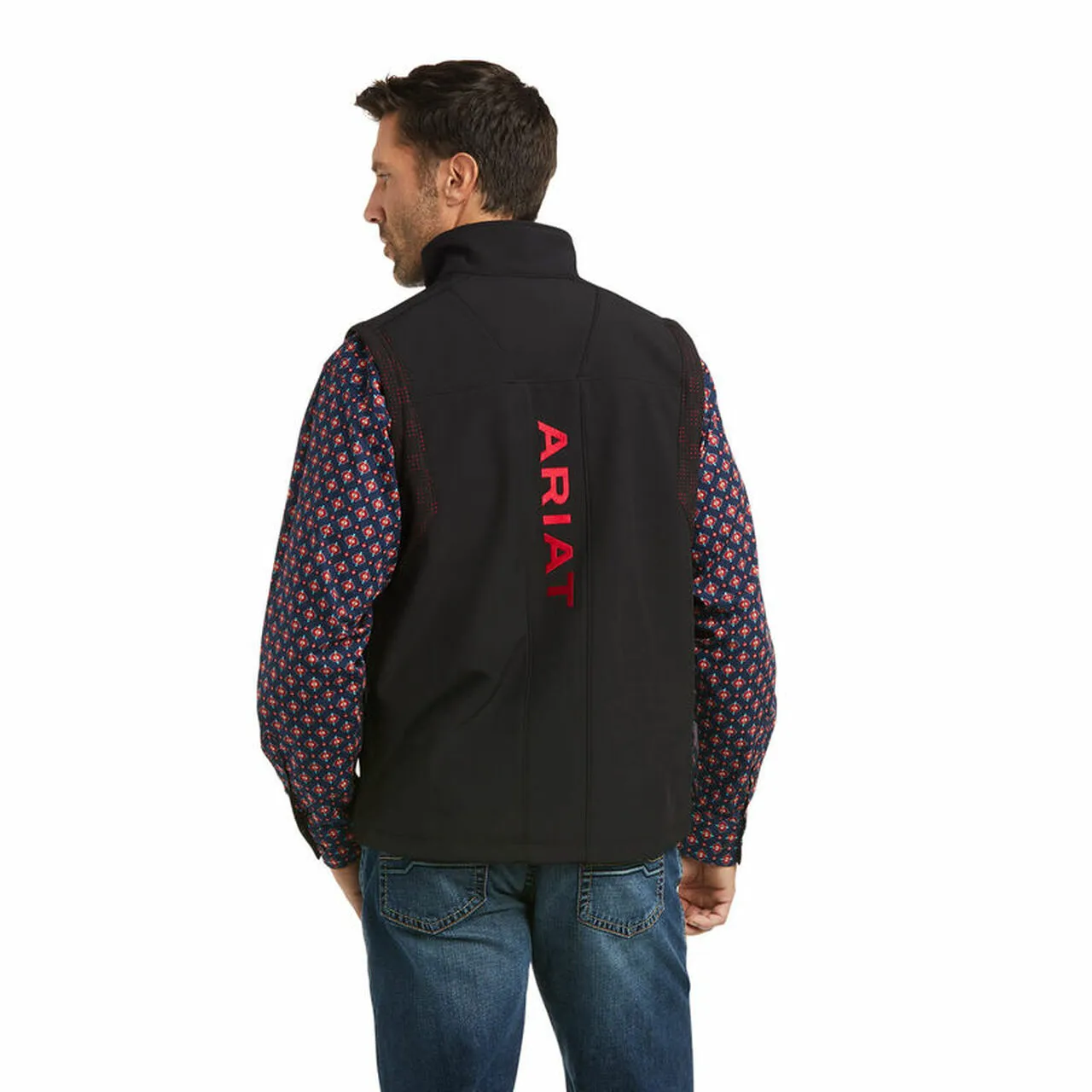 Ariat Vernon Vent Softshell Men's Vest - Black/Red