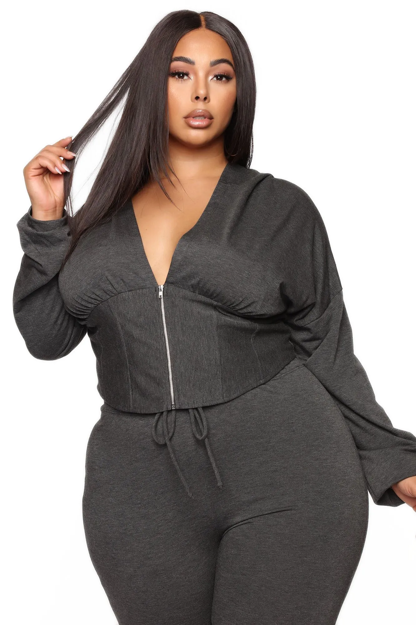 Better Than Ever Hoodie Set - Charcoal