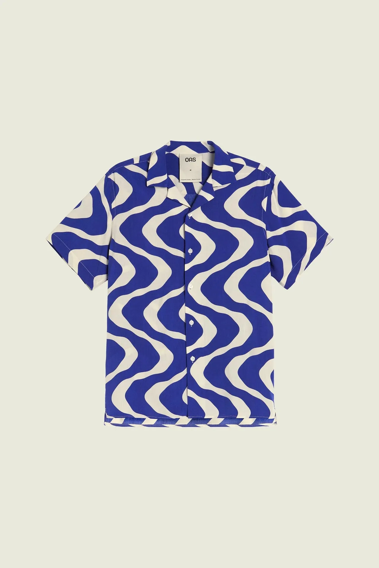 BLUE RIPPLING VISCOSE SHIRT