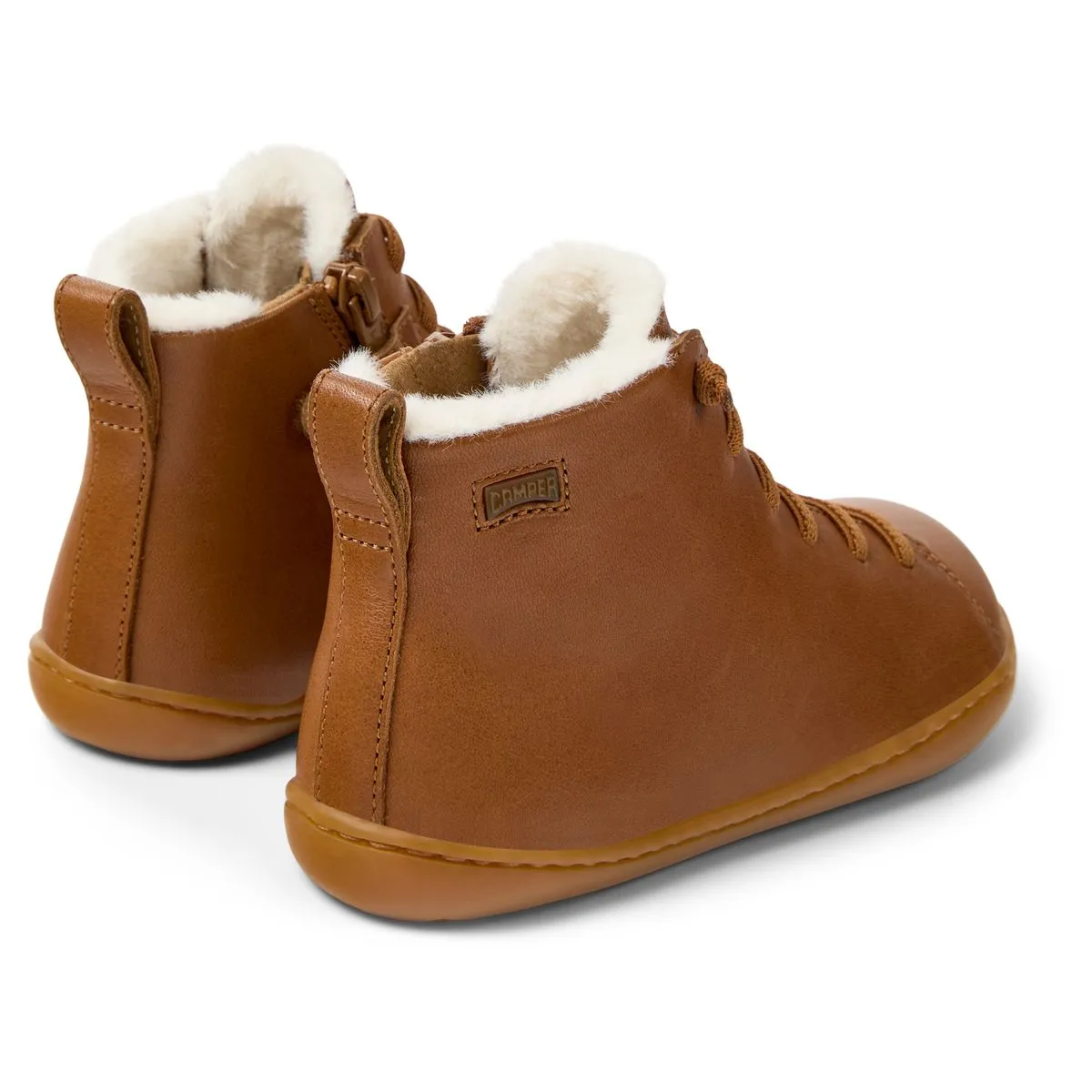 Camper Peu Kids Montantes Fourrées Camel