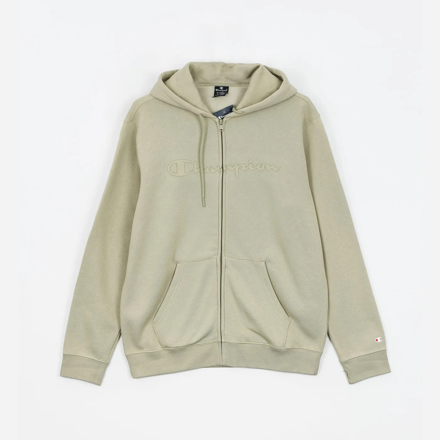 Champion Hoodie Full Zip Sweatshirt 217929 Beige