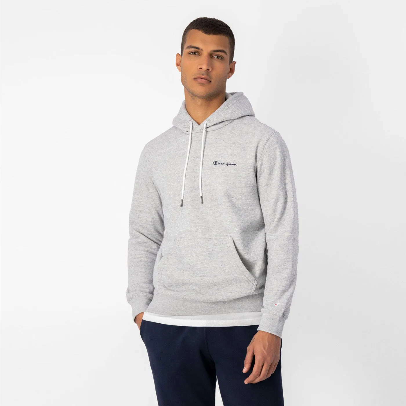 Champion Hoodie Full Zip Sweatshirt 218282 Grey Melange