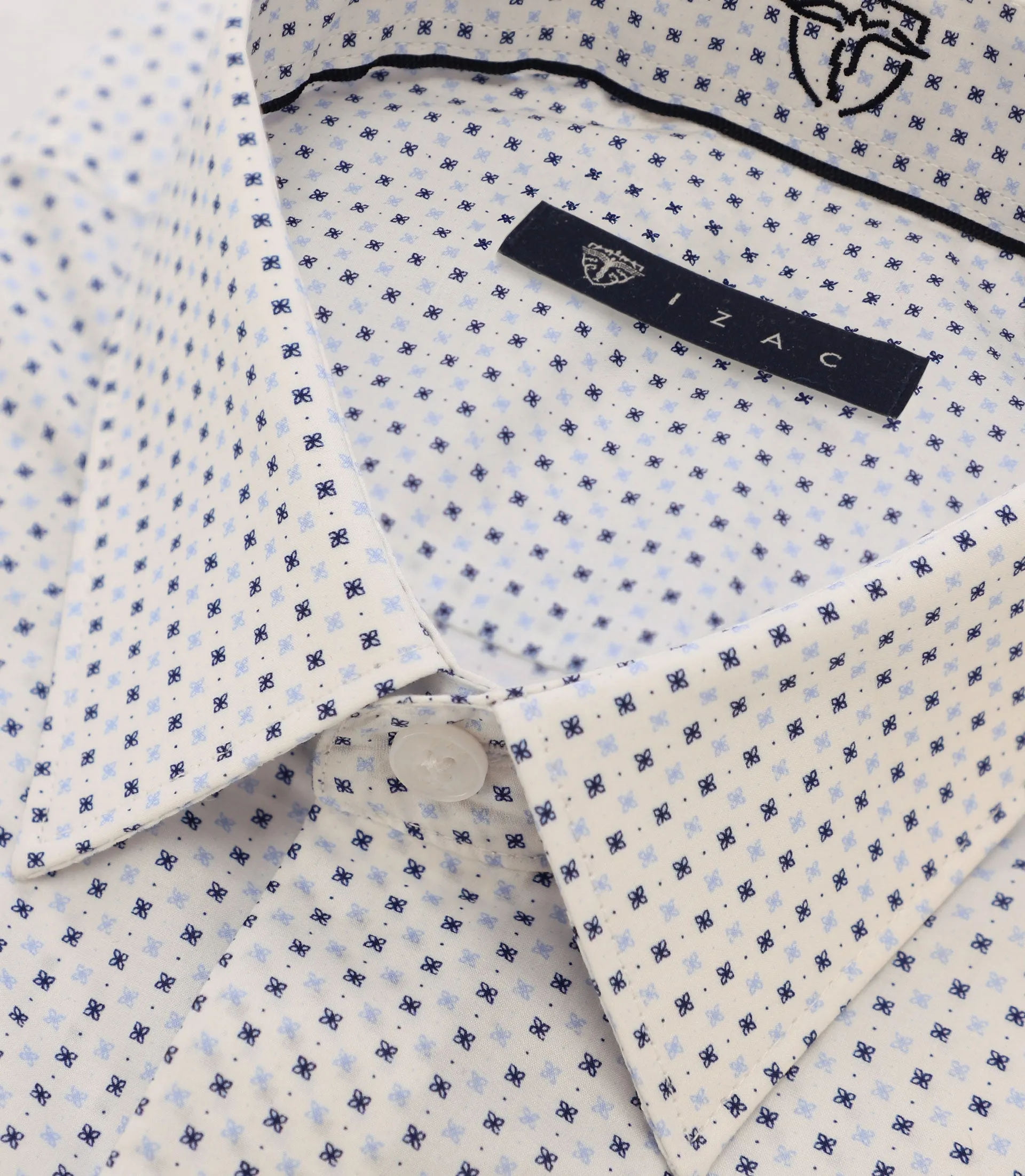 Chemise avec micro motifs blanche