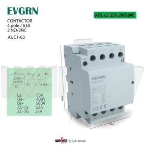 Contactor - 4P63A - 2NO/2NC