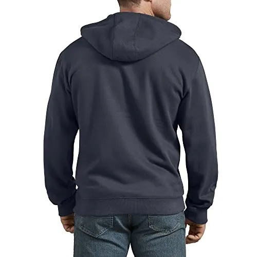 Dickies Men's Big & Tall Full Zip Fleece Hoodie, Dark Navy, 3X