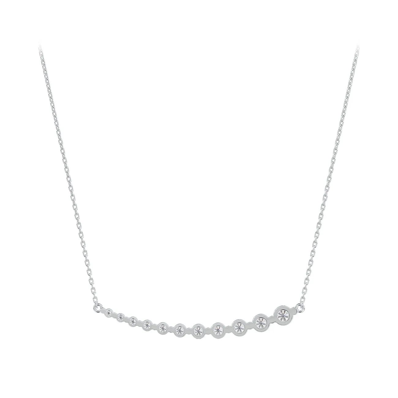 Forevermark Classic Single Prong Asymmetric Diamond Smile Necklace