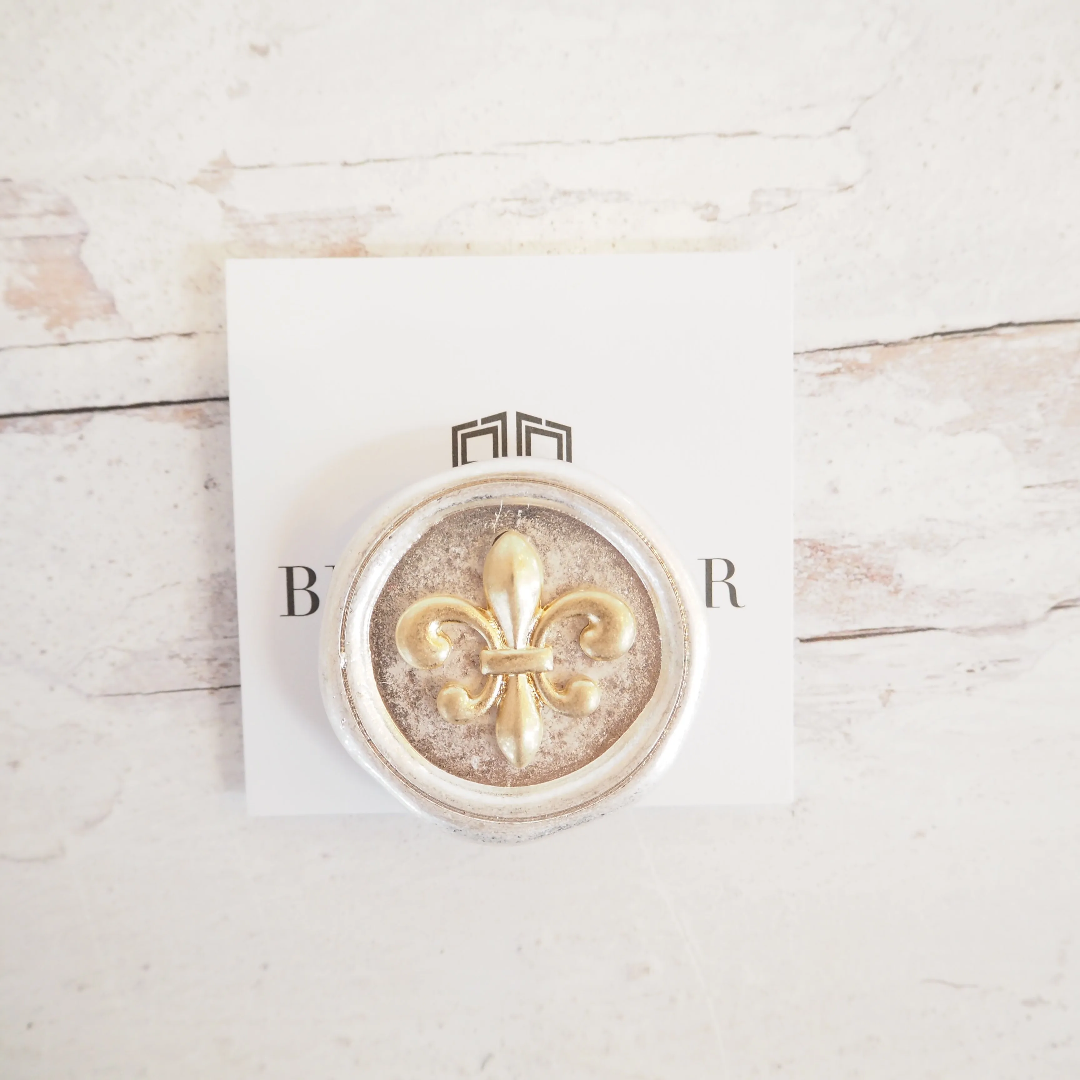 Gold & Silver Fleur-de-Lis Pop Socket