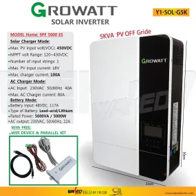 GROWATT 5KVA -Solar Inverter- Off Grid