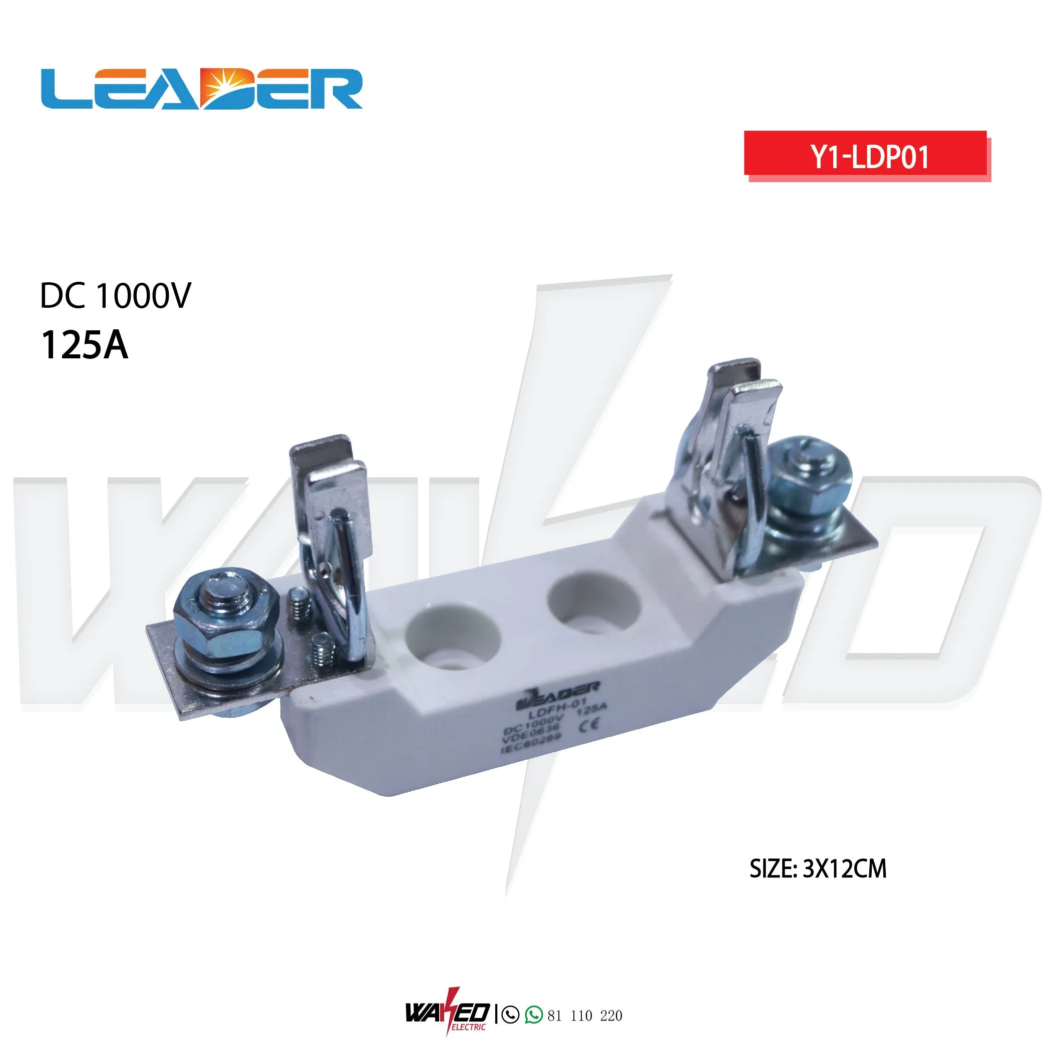 Industrial fuse base - 125A - DC - LEADER