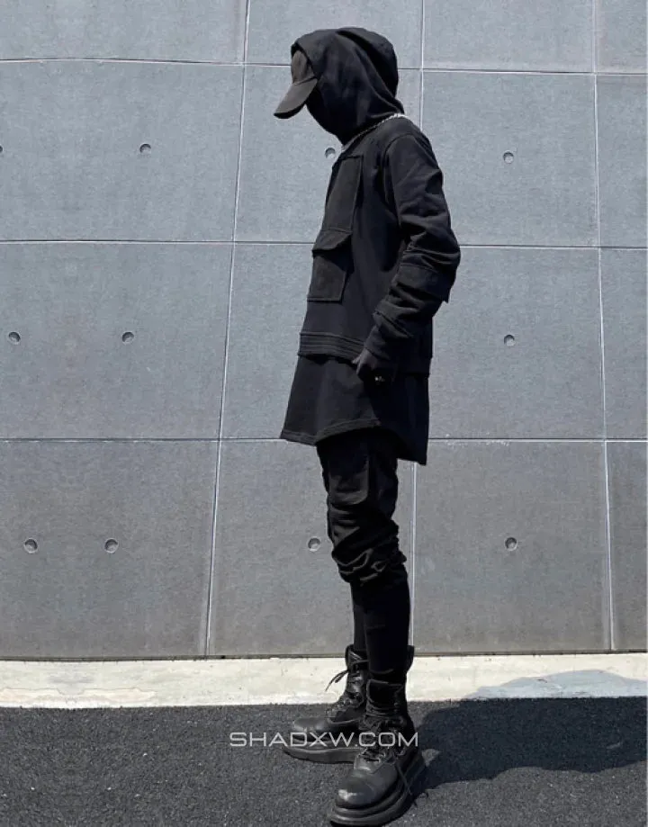 Oversized techwear hoodie