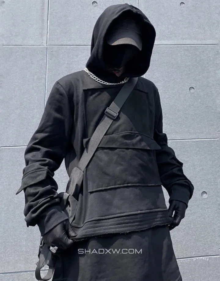 Oversized techwear hoodie