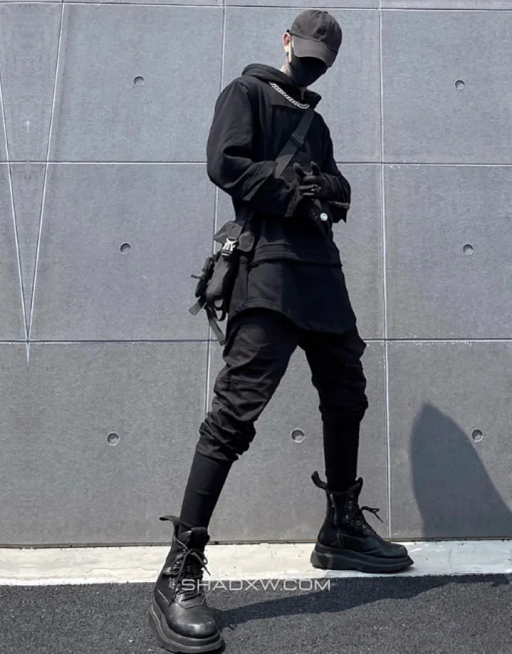 Oversized techwear hoodie