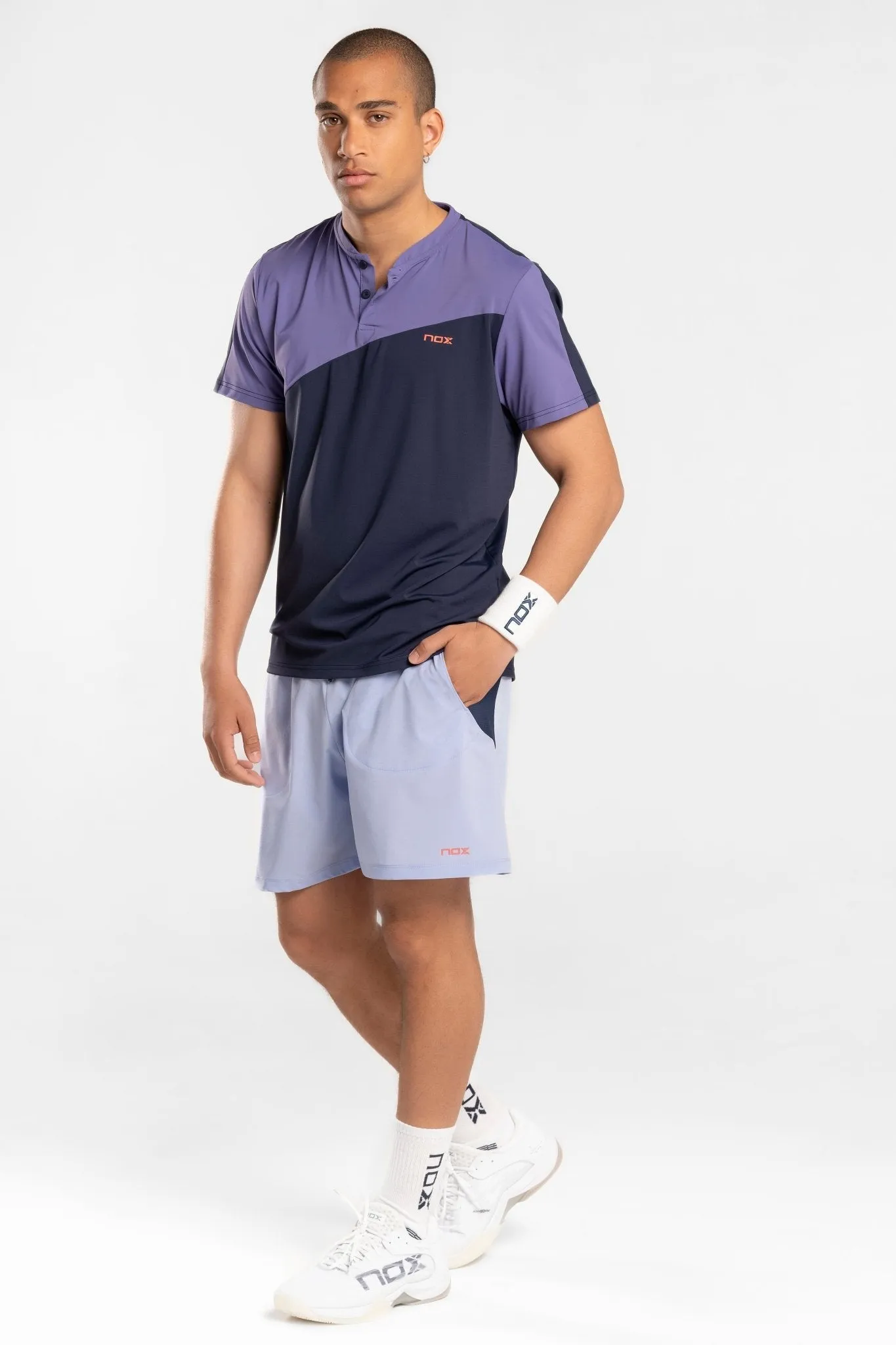 PANTALÓN CORTO deportivo de pádel hombre PRO lavanda claro