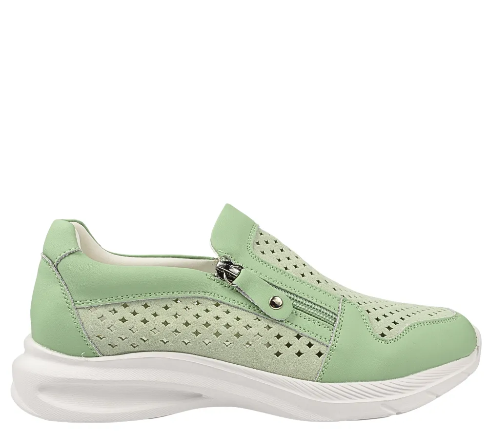 Pantofi sport, dama, FORMAZIONE, CS07 verde, piele naturala