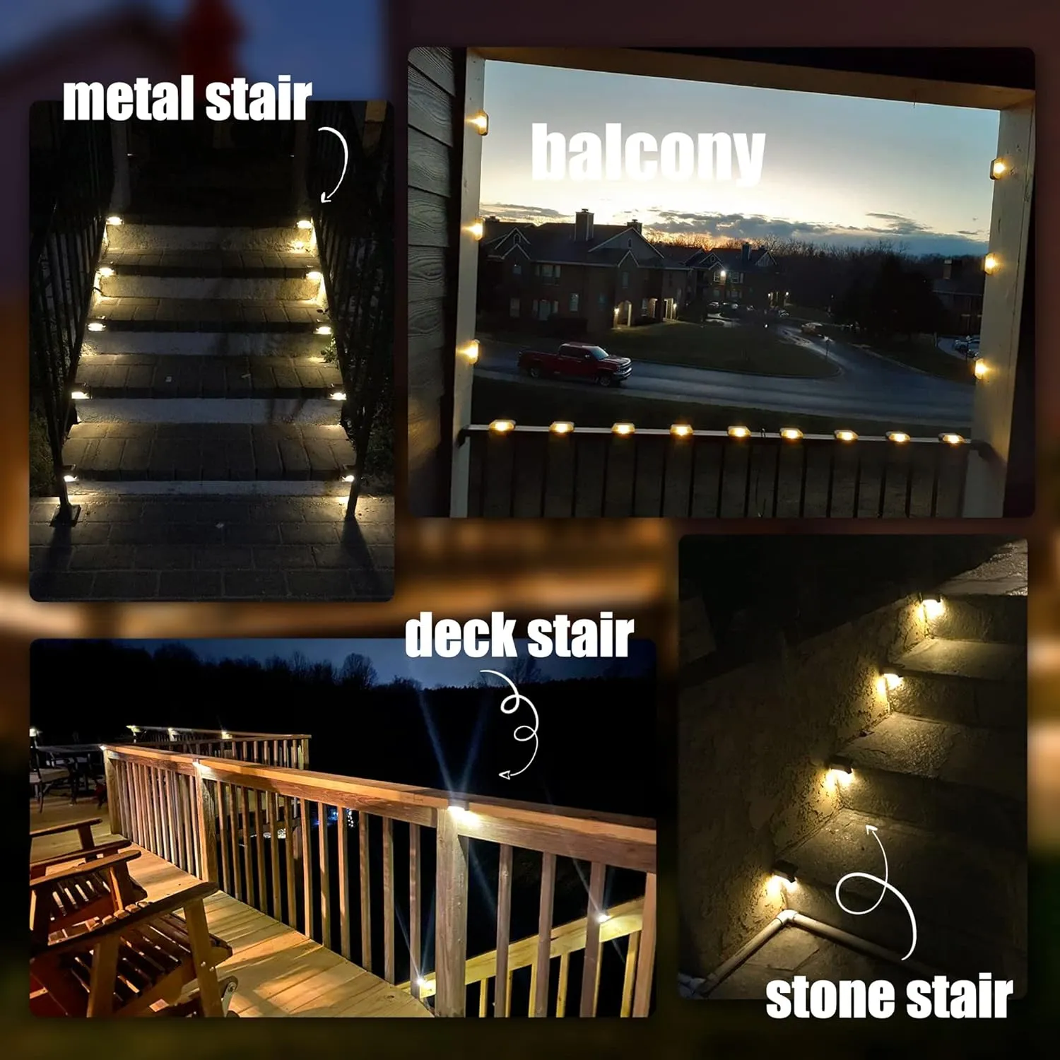 Solarixy™️ Solar-Powered Stair Lights (Pack of 8 Lights)