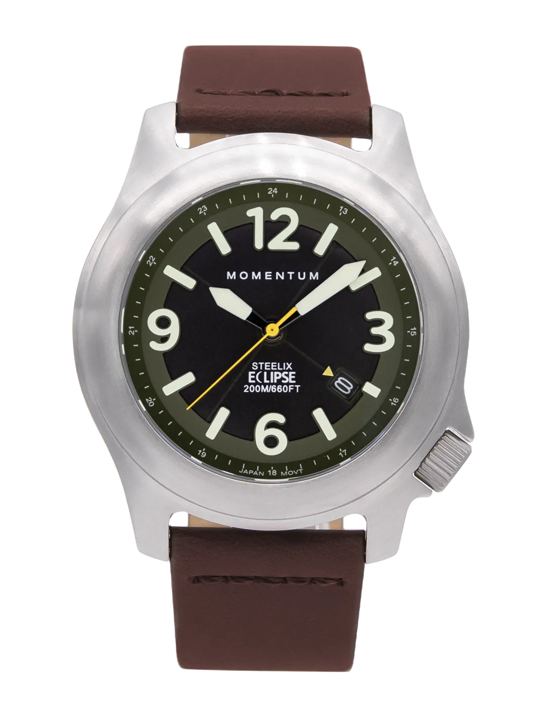 Green Solar Steelix Eclipse Watch - 44mm