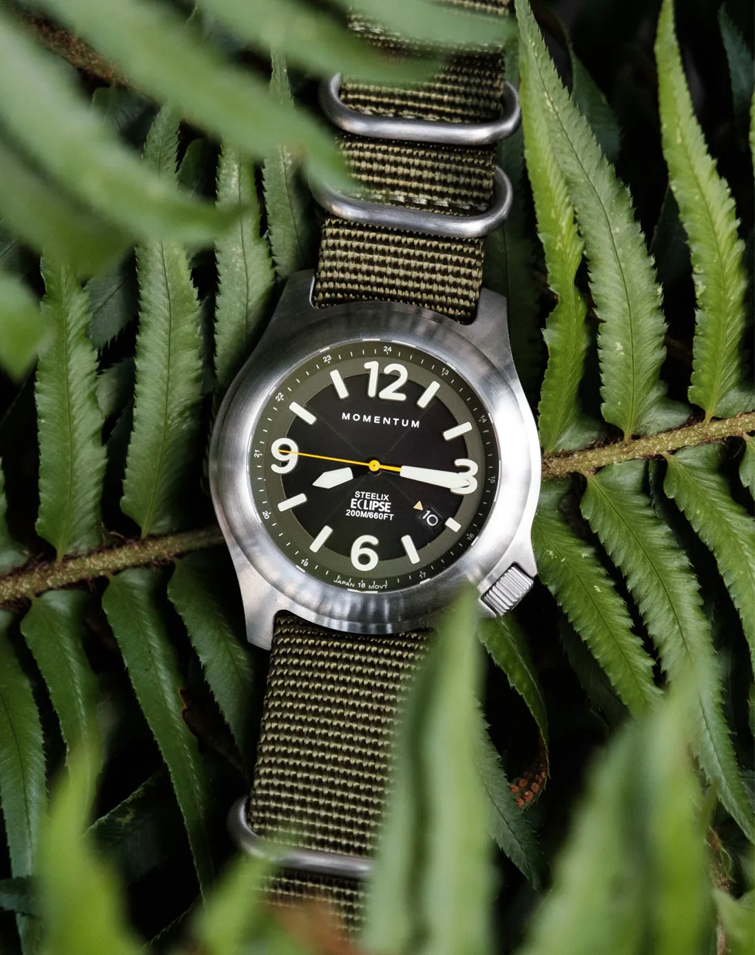 Green Solar Steelix Eclipse Watch - 44mm