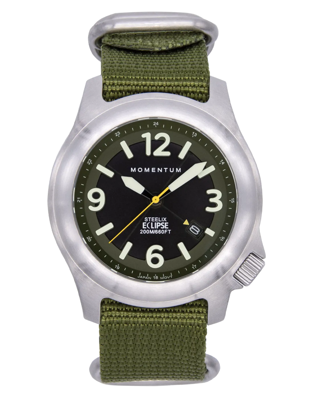 Green Solar Steelix Eclipse Watch - 44mm