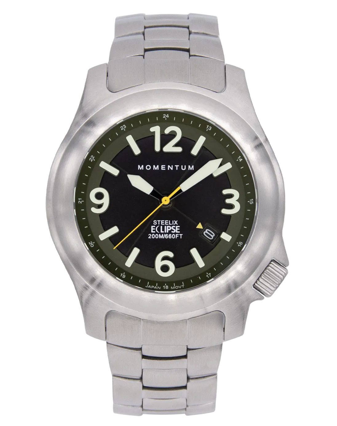 Green Solar Steelix Eclipse Watch - 44mm